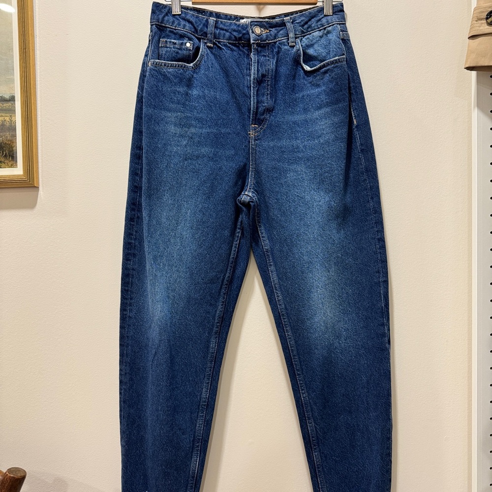 Zara Dark Blue Boyfriend Jeans